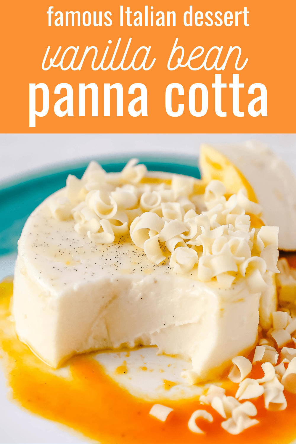 Panna Cotta. A silky smooth, creamy vanilla bean dessert made with cream, sugar, gelatin, and vanilla beans. An Italian favorite dessert! www.modernhoney.com #pannacotta #dessert #pannacottadessert