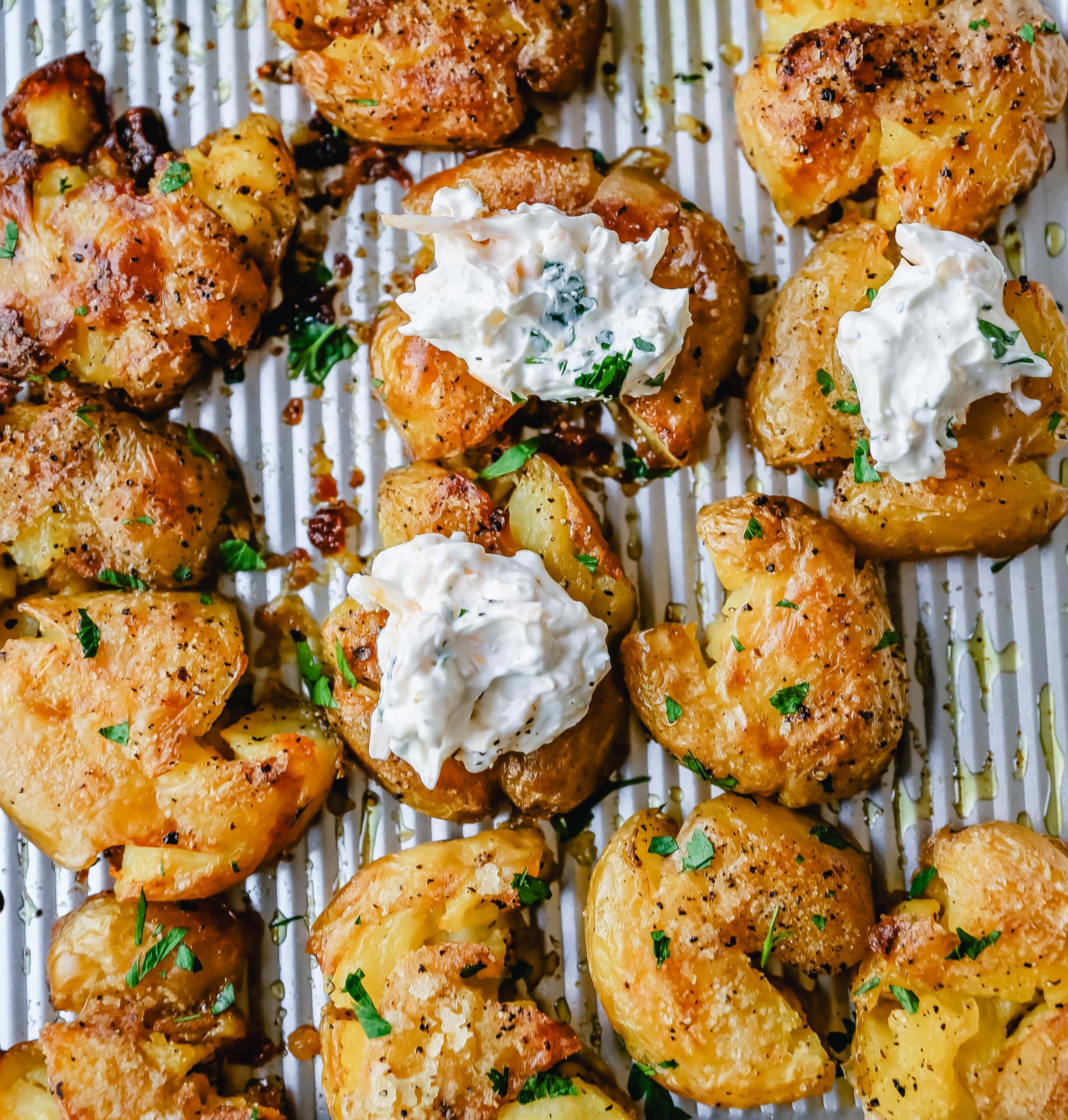 Crispy Smashed Potatoes – Modern Honey