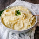 Boursin Cheese Creamy Mashed Potatoes Buttery, creamy homemade mashed potatoes with garlic and herb Boursin cheese. So flavorful, you don't even need the gravy!