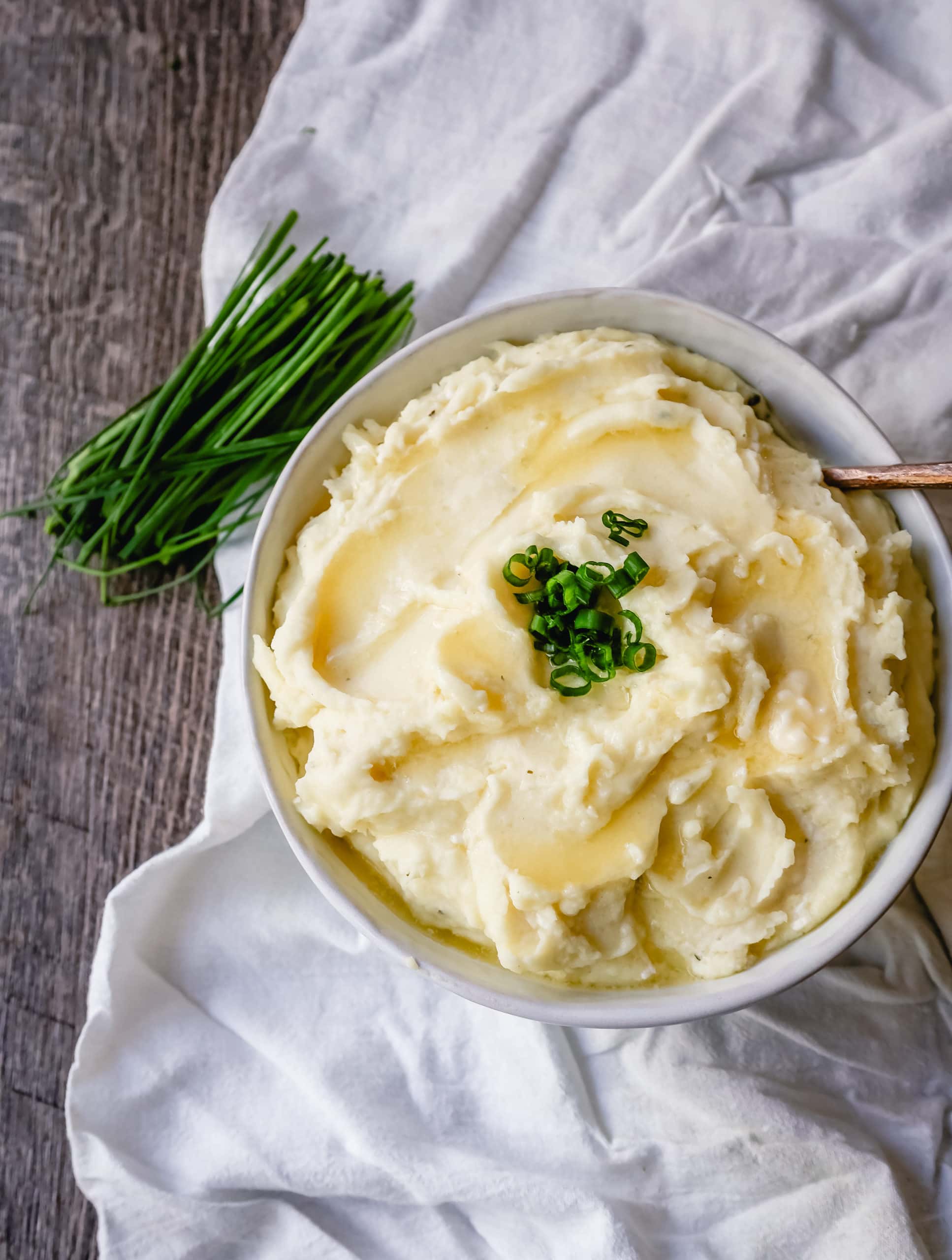 Boursin Cheese Creamy Mashed Potatoes Buttery, creamy homemade mashed potatoes with garlic and herb Boursin cheese. So flavorful, you don't even need the gravy!