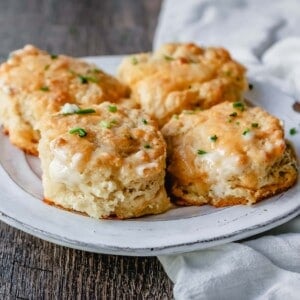 Homemade Cheesy Garlic Biscuits Light, fluffy, buttery homemade biscuits with cheddar cheese and garlic. These are the perfect homemade biscuit!