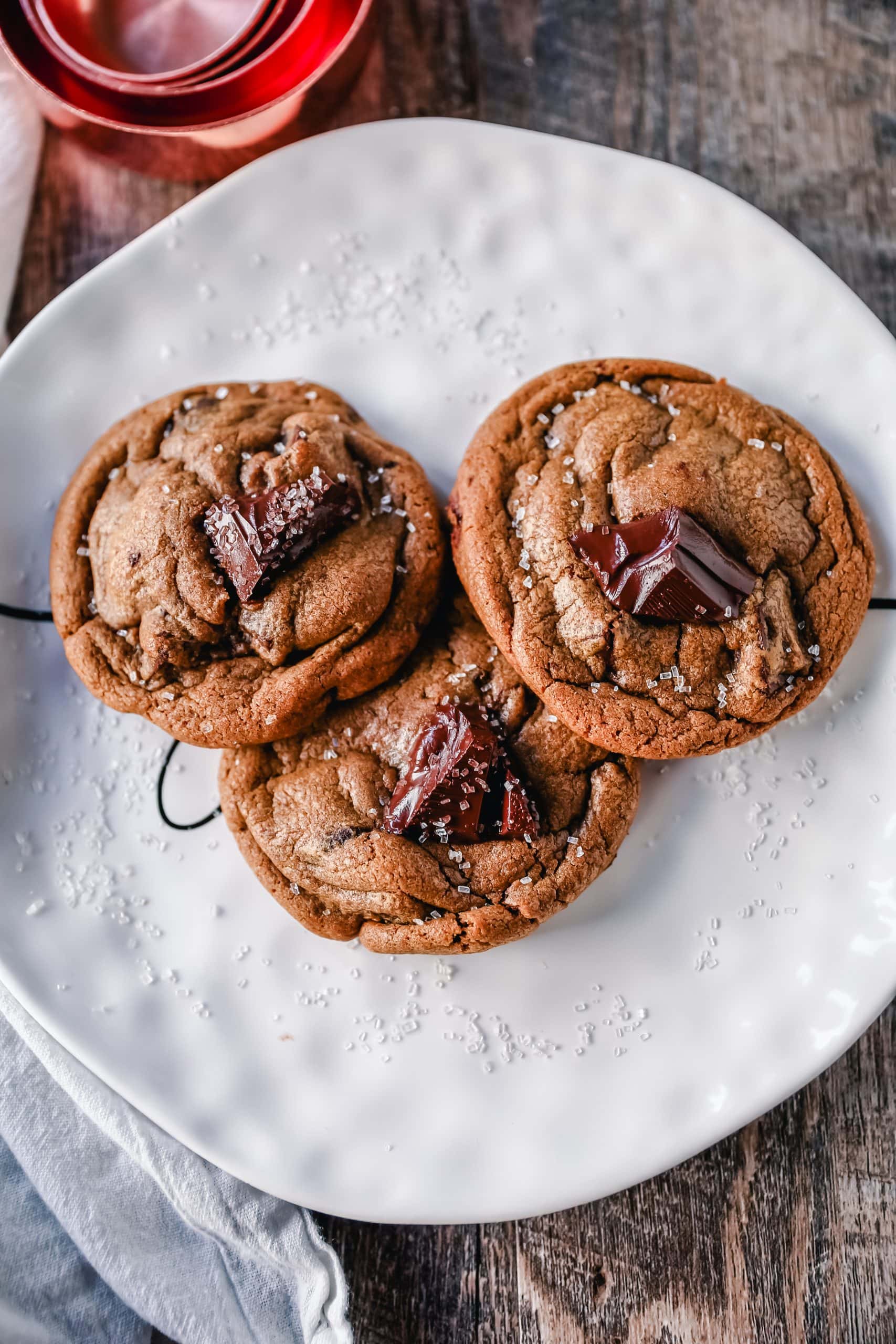 Chocolate Chunk Molasses Ginger Cookies Spiced, chewy molasses ginger cookies with chocolate chunks. A sweet and spicy chocolate molasses ginger cookie perfect for the holidays!