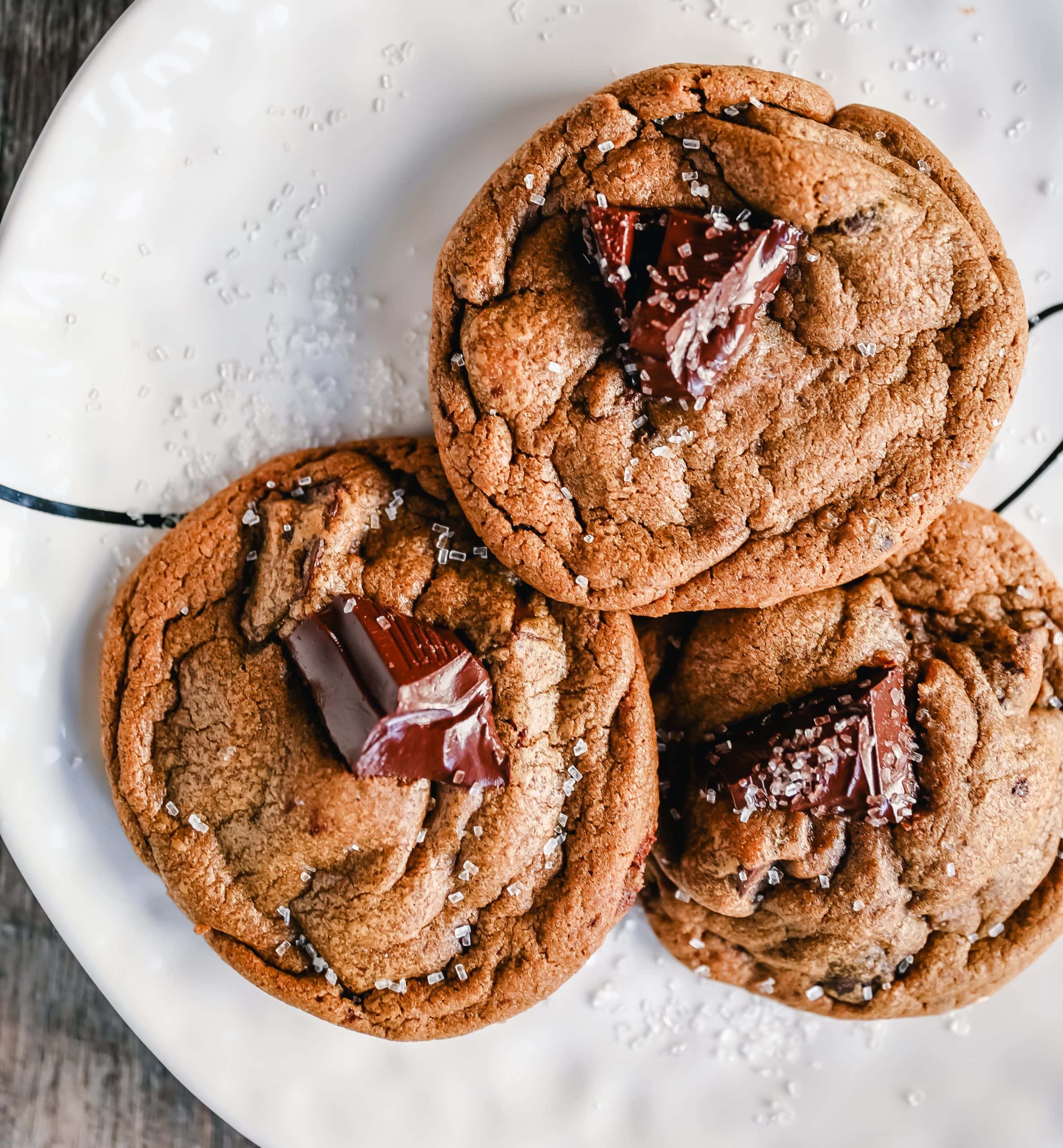 Chocolate Chunk Molasses Ginger Cookies Spiced, chewy molasses ginger cookies with chocolate chunks. A sweet and spicy chocolate molasses ginger cookie perfect for the holidays!