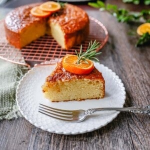 Olive Oil Cake A homemade olive oil cake with vanilla and almond extracts and topped with a glaze. This vanilla olive oil cake is the perfect simple dessert. 