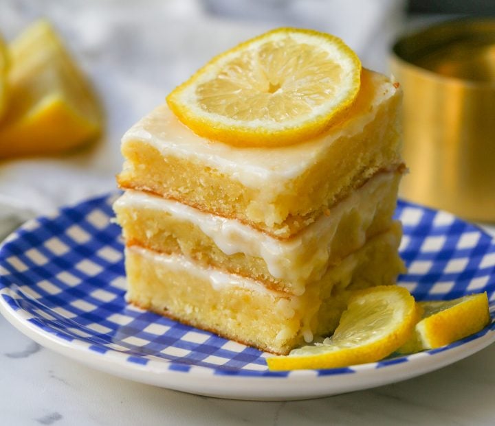 Lemon Brownies. This chewy, fresh lemon brownie with a sweet lemon glaze in made with fresh lemon juice, butter, sugar, eggs, lemon zest, and salt and topped with a tangy lemon sugar glaze. You will love this lemon blondie!