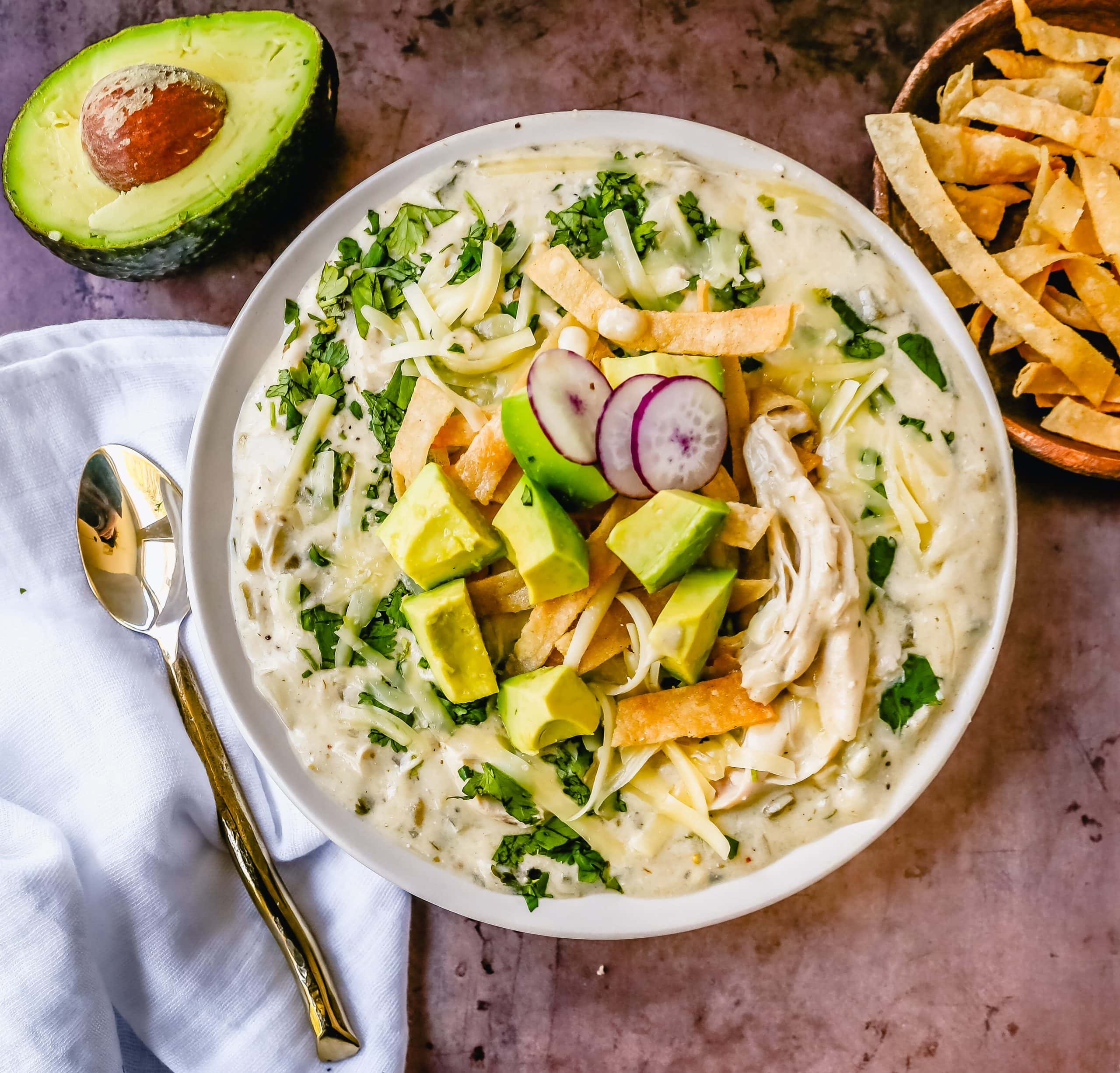 Green Chile Chicken Enchilada Soup