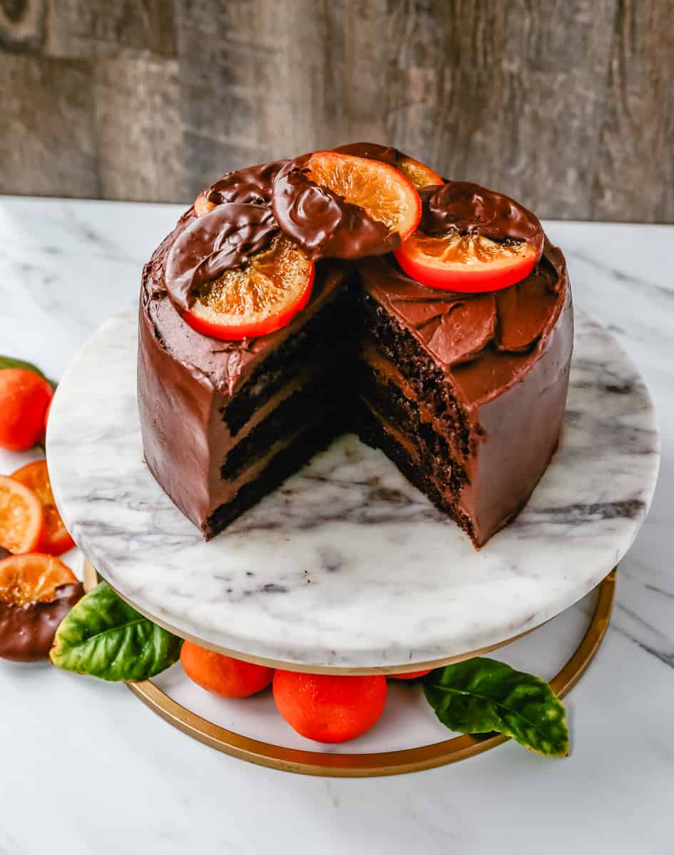 Moist, decadent chocolate orange cake with a creamy chocolate orange frosting