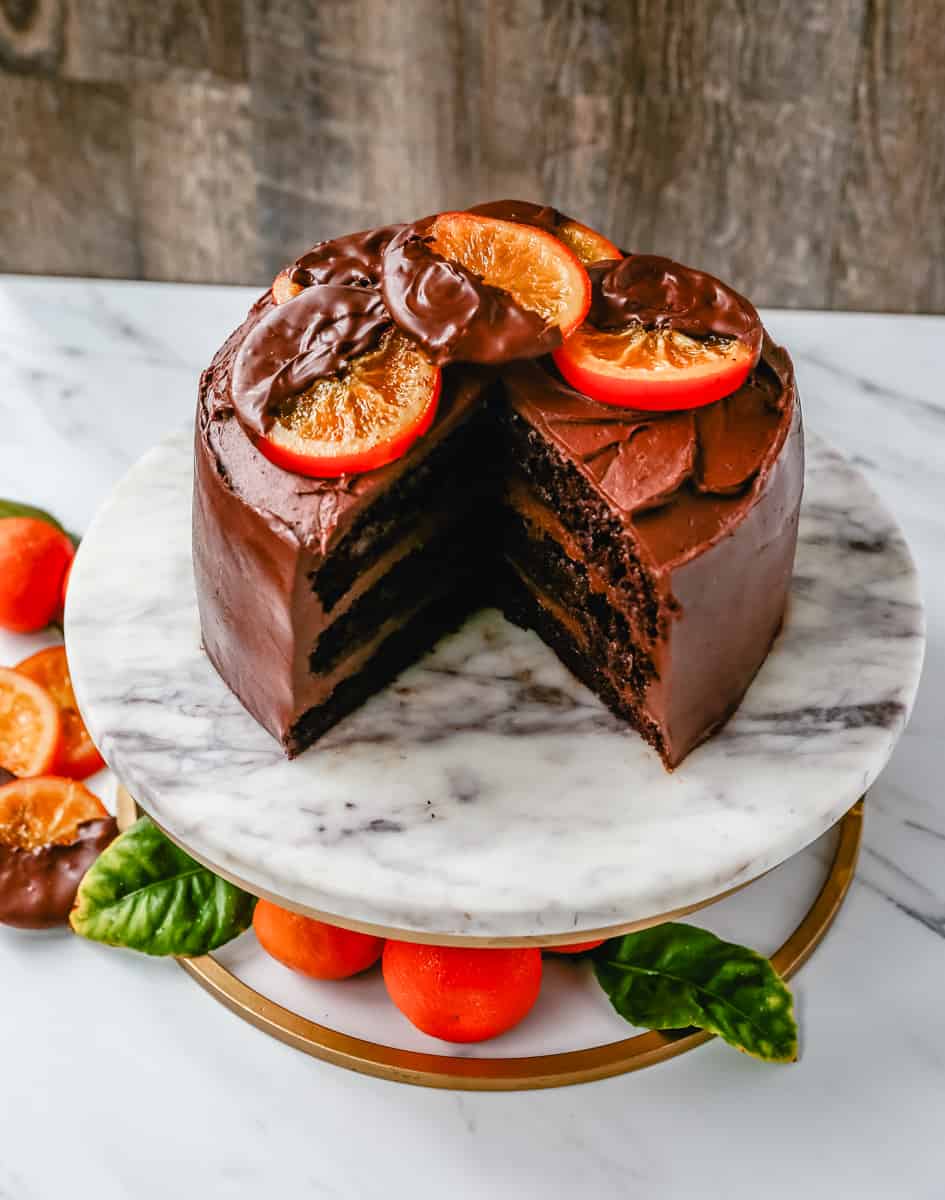 Moist, decadent chocolate orange cake with a creamy chocolate orange frosting