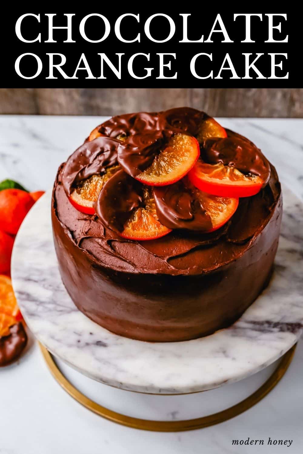 Moist, decadent chocolate orange cake with a creamy chocolate orange frosting