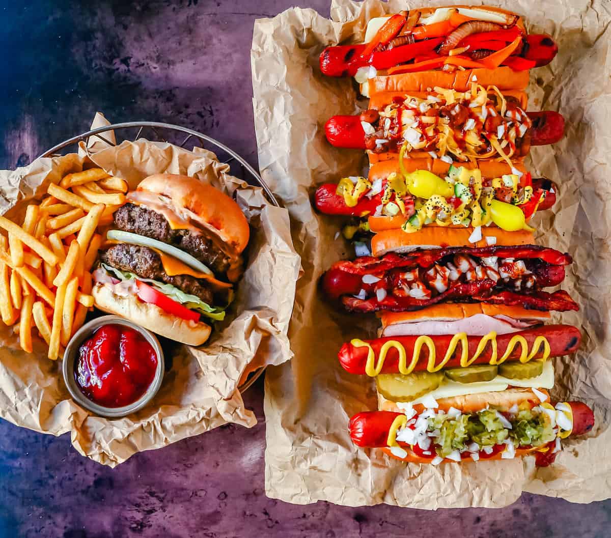 How to create the ultimate Gourmet Hot Dogs with all of the delicious hot dog toppings. You can create famous hot dogs such as Chicago Dogs, Chili Dogs, and even BBQ Bacon Dogs. Tips on how to turn an ordinary hot dog into the most flavorful hot dog you will ever eat!