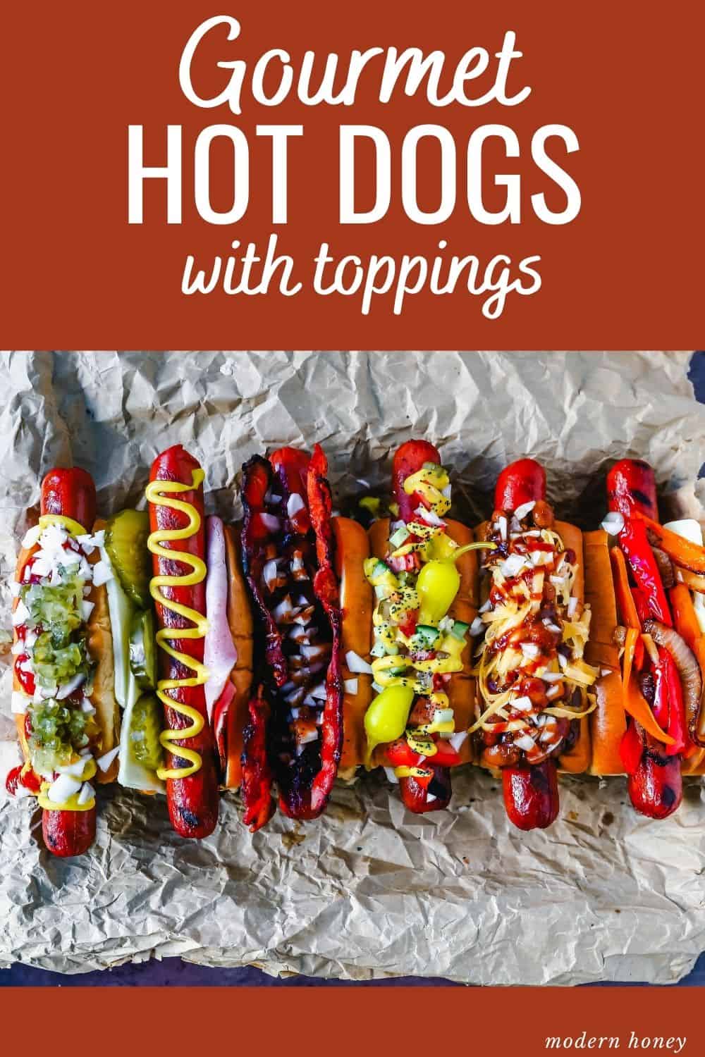 How to create the ultimate Gourmet Hot Dogs with all of the delicious hot dog toppings. You can create famous hot dogs such as Chicago Dogs, Chili Dogs, and even BBQ Bacon Dogs. Tips on how to turn an ordinary hot dog into the most flavorful hot dog you will ever eat!