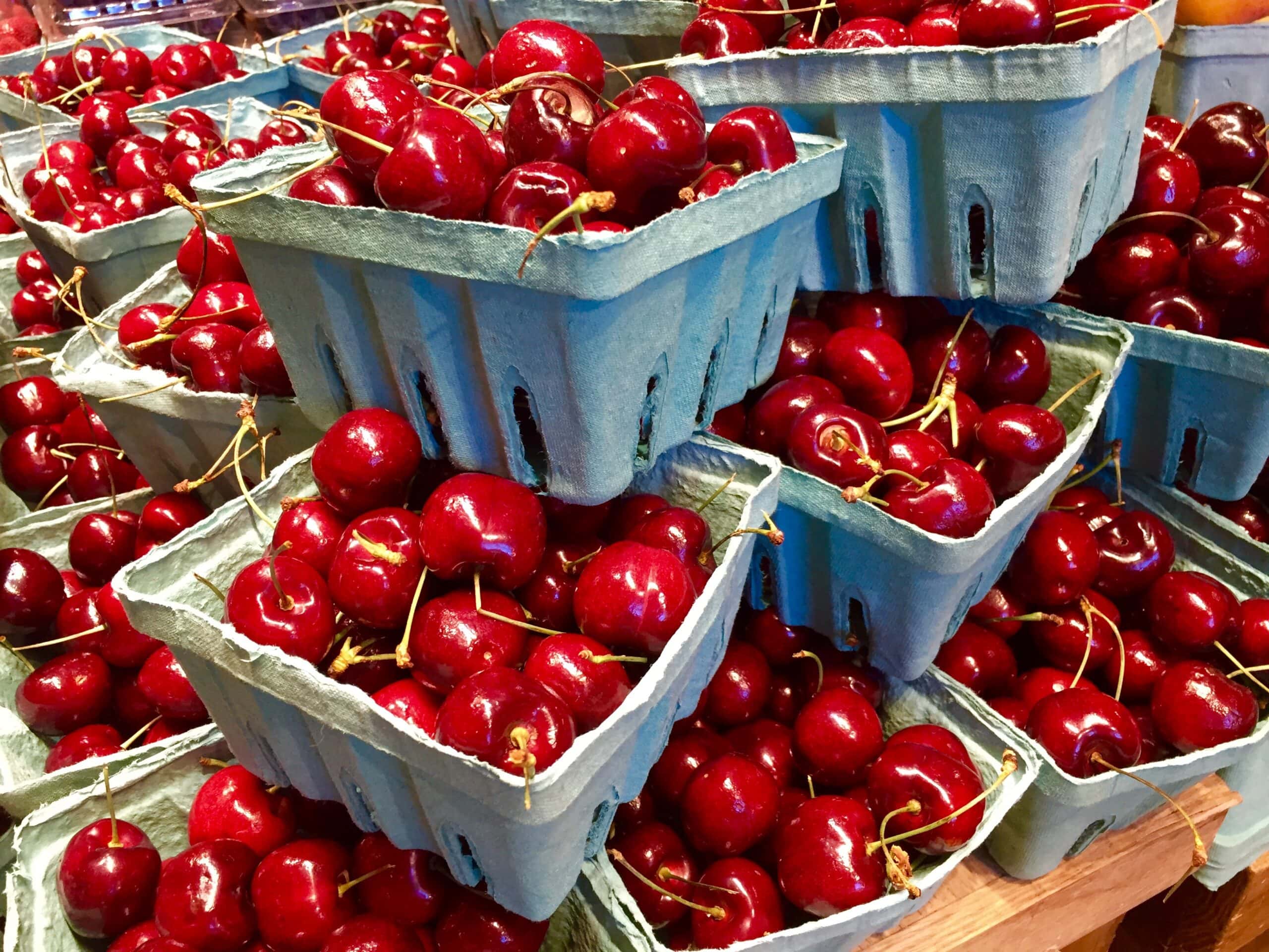 Fresh Cherries for homemade Cherry Cobbler Recipe.