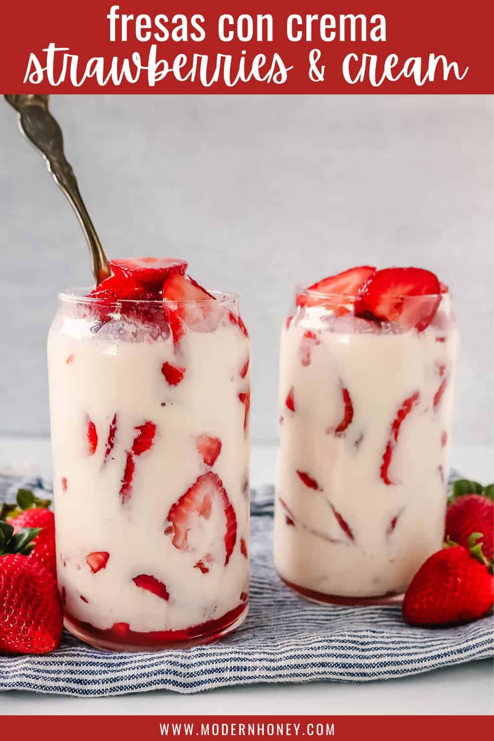 Fresas con Crema (Strawberries and Cream) Modern Honey