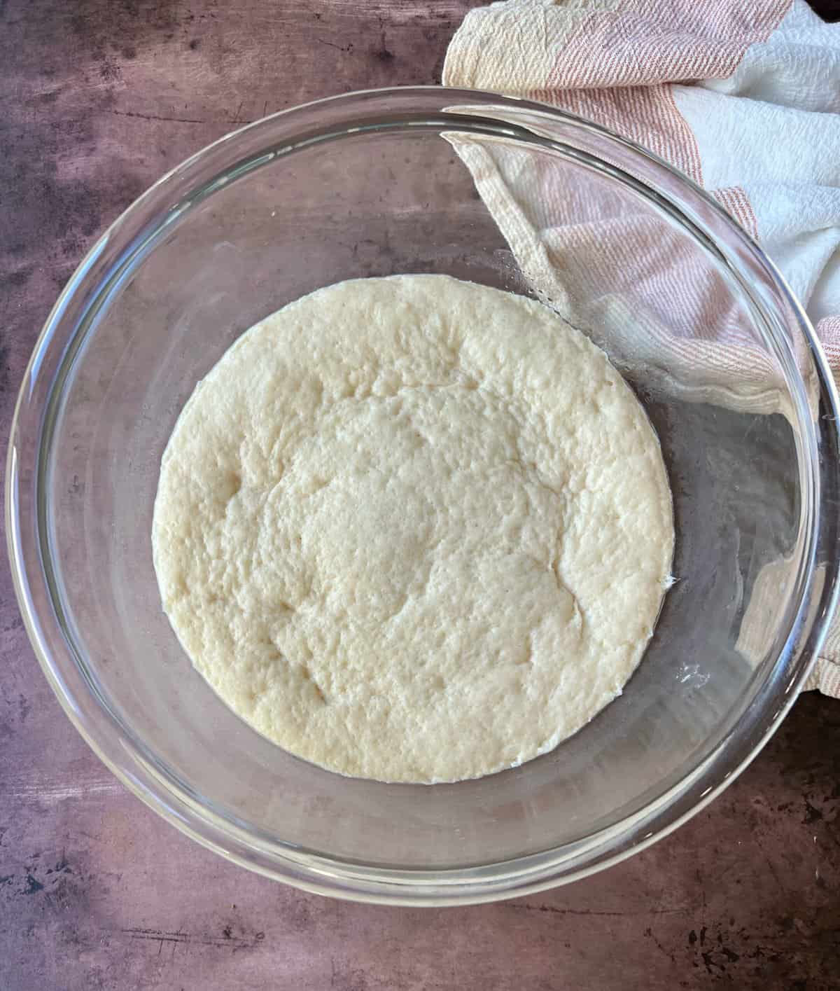 White Sandwich Bread Dough Rising