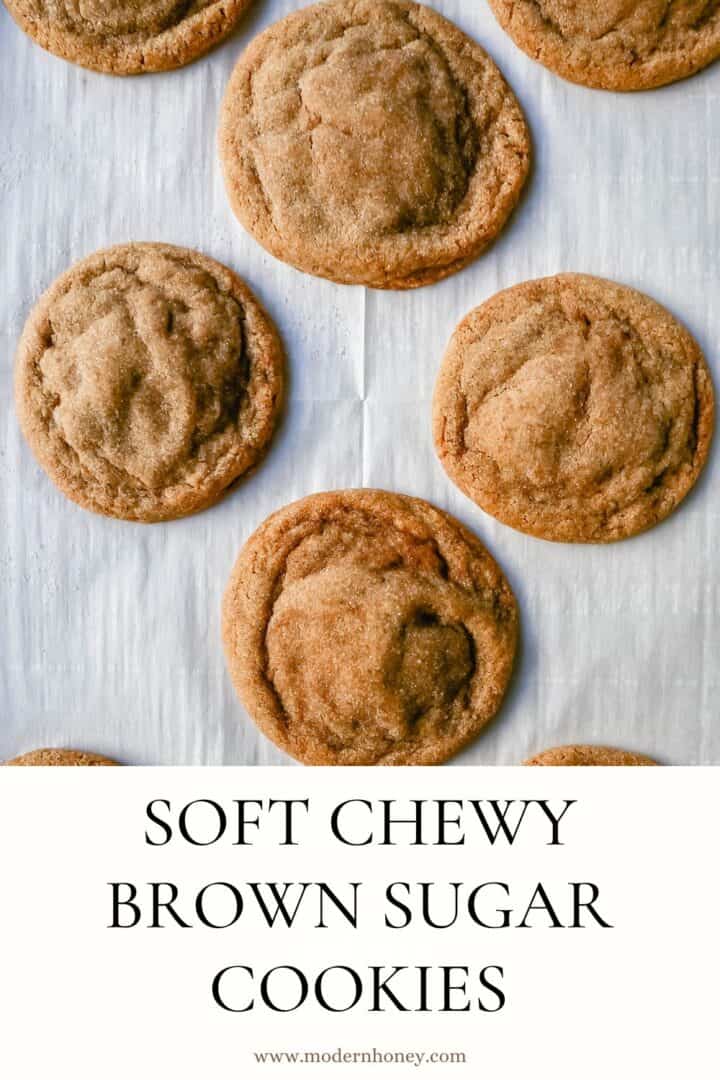 Soft, chewy Brown Sugar Cookies made with rich dark brown sugar make the chewiest cookie! This brown sugar cookie tastes like a rich chocolate chip cookie without chocolate chips.