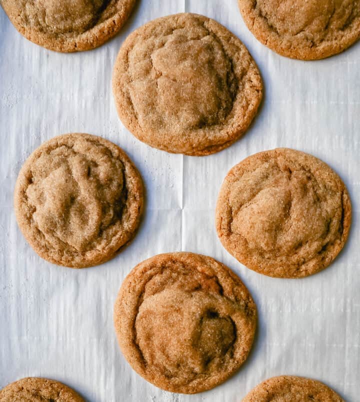 Soft, chewy Brown Sugar Cookies made with rich dark brown sugar make the chewiest cookie! This brown sugar cookie tastes like a rich chocolate chip cookie without chocolate chips.