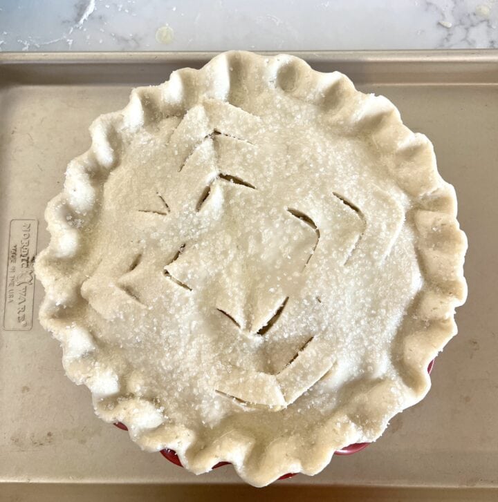 Apple Pie before baking. The best apple pie recipe.