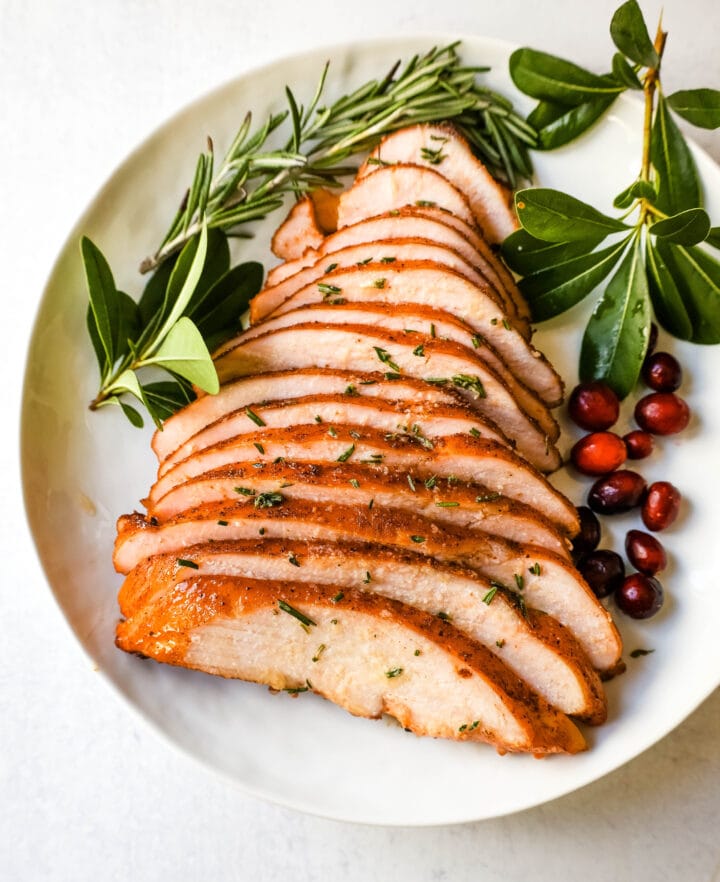 This Smoked Turkey Breast is juicy and flavorful with the perfect amount of crust. This cooks low and slow for the best smoked turkey!