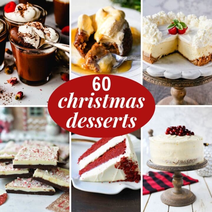 Your favorite Christmas dessert recipes from Christmas cookies, Christmas cakes, Christmas candy, Christmas pies, and more! A list of 60+ popular Christmas dessert recipes. 