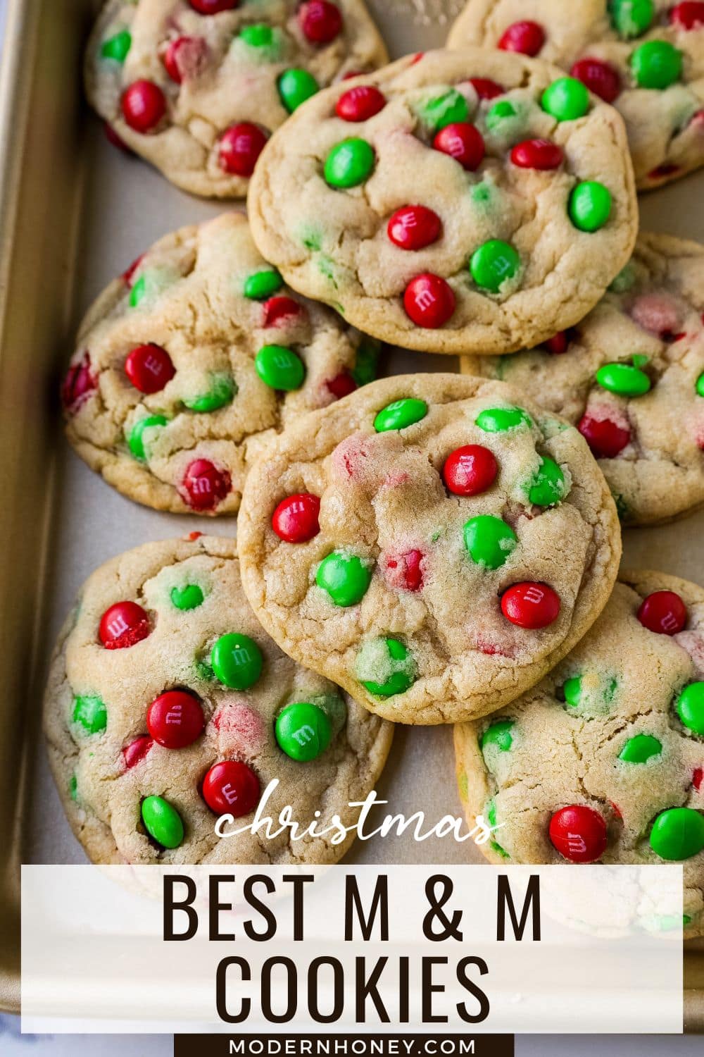 Christmas M&M Cookies – Modern Honey