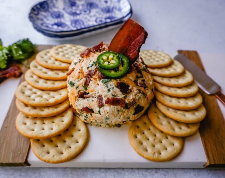 Cheddar Bacon Jalapeno Cheese Ball. Here are your best cheese ball recipes -- Cheddar Bacon Cheese Ball, Cranberry Pecan Cheese Ball, and Sweet Chocolate Cream Cheese Ball. These party cheese ball recipes are the perfect appetizer for your next party.
