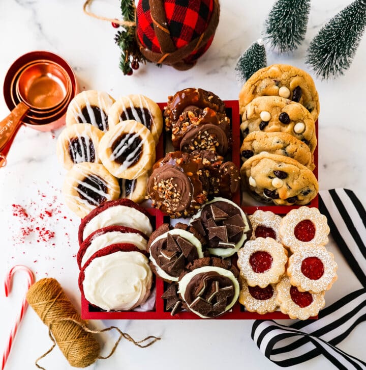 Christmas Cookie Box. A box filled with Christmas Cookies. 