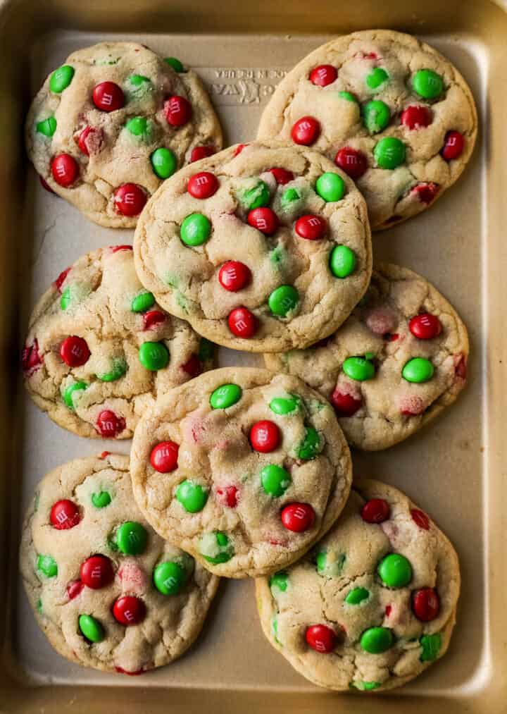 Soft, chewy M & M Cookies are the perfect Christmas cookie. This is the best M & M cookie recipe!