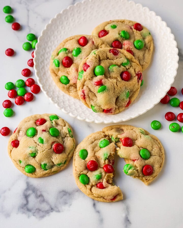 M&M Christmas Cookies - Ahead of Thyme