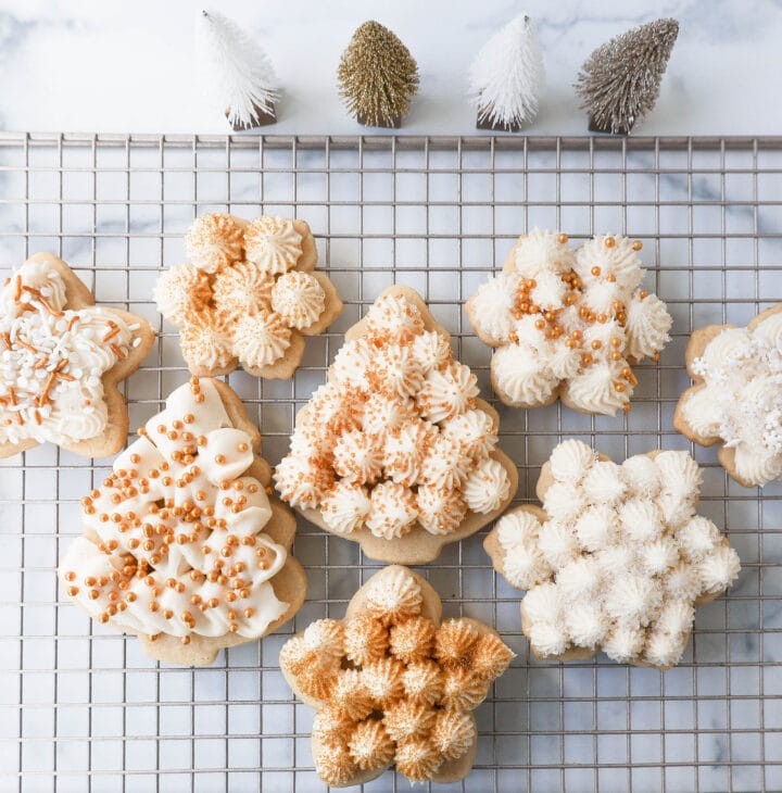 Soft, chewy homemade Christmas Sugar cookies with buttercream frosting. This is the best cut out sugar cookie recipe!