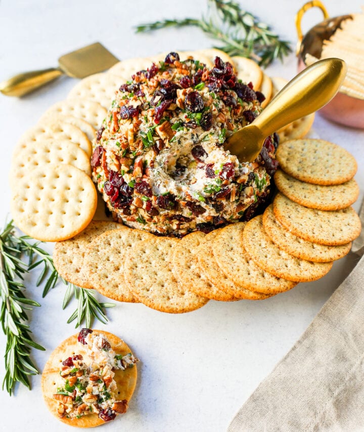 Cranberry Pecan Cheese Ball. Cheese Ball Recipes. How to make cheese balls.