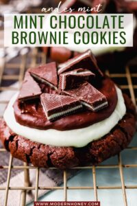 Frosted Mint Chocolate Brownie Cookies – Modern Honey