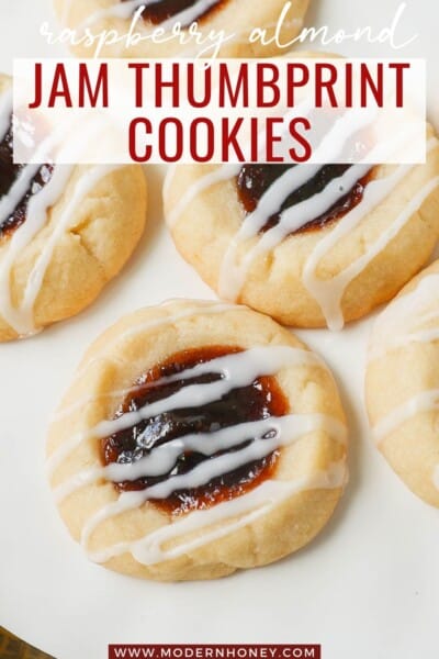 Raspberry Almond Jam Thumbprint Cookies – Modern Honey