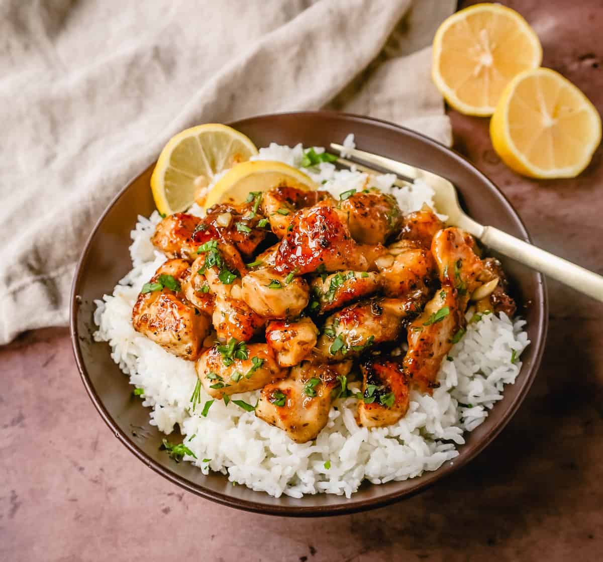 This Honey Chicken is tender chicken tossed in a skillet with butter, honey, garlic, fresh lemon juice, spices, and soy sauce. This Honey Lemon Chicken is a quick and easy 15-minute chicken dish.