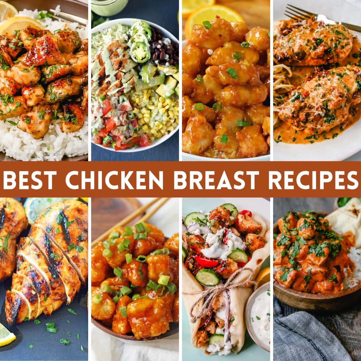 The Best Chicken Recipes. Recipes to make using chicken breast. 50 Chicken Breast Recipes.