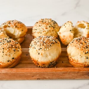 Everything Bagel Cream Cheese Bites. These viral Cream Cheese Filled Everything Bagel Bites are so easy to make and everyone loves them! These Stuffed Bagel Minis are an everything bagel and cream cheese all in one bite.
