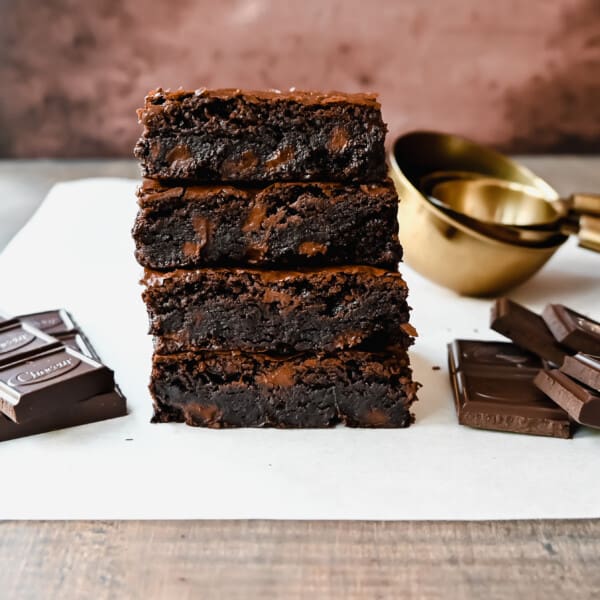 Brown Butter Brownies. The most fudgy, chewy chocolate brownies made with brown butter to make them even better! Everyone always asks for this easy homemade brownie recipe.