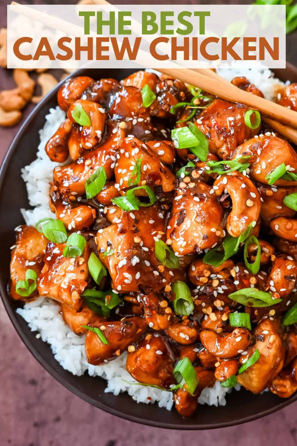 How to make Better than Take Out Cashew Chicken at home. This quick and easy cashew chicken is made with chicken, crunchy cashews, in a velvety homemade stir fry sauce.