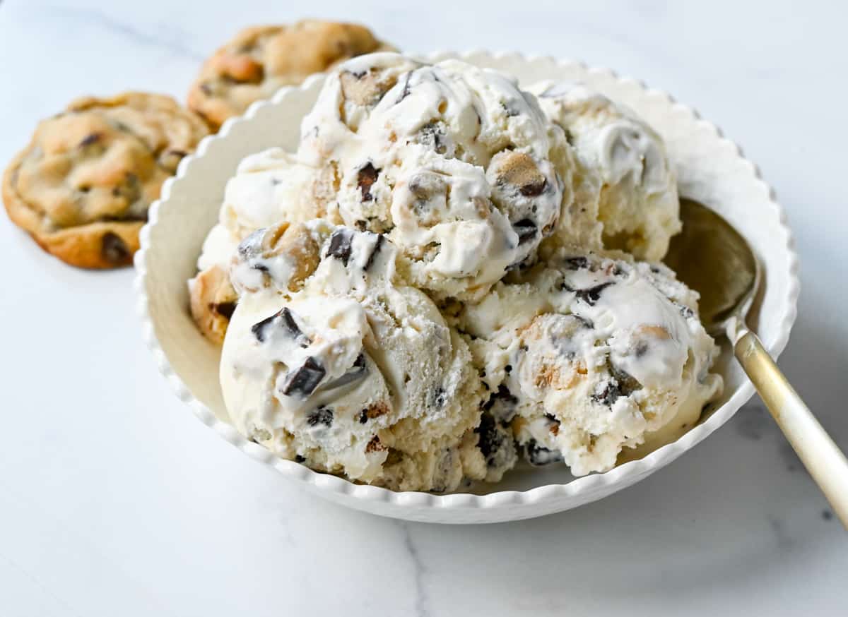 BEST Cookie Dough Ice Cream {No-Churn} - Celebrating Sweets