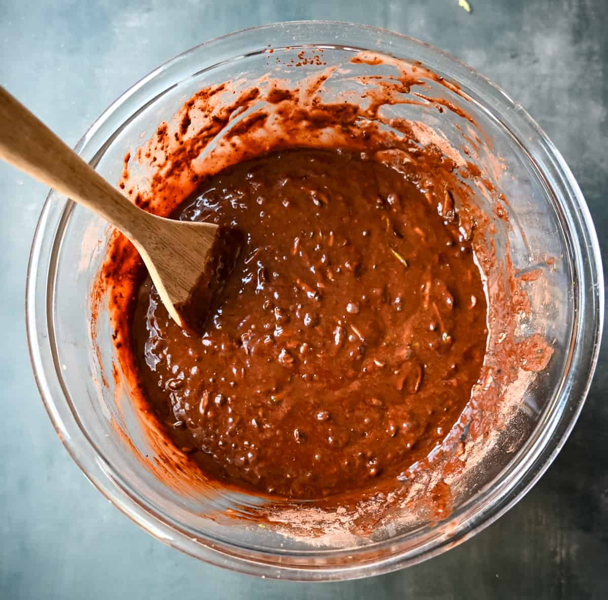 Chocolate Zucchini Cake Batter