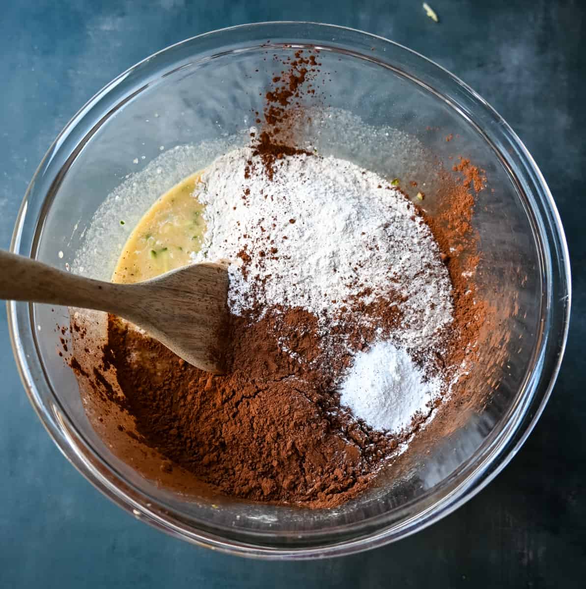 Chocolate Zucchini Cake Dry Ingredients
