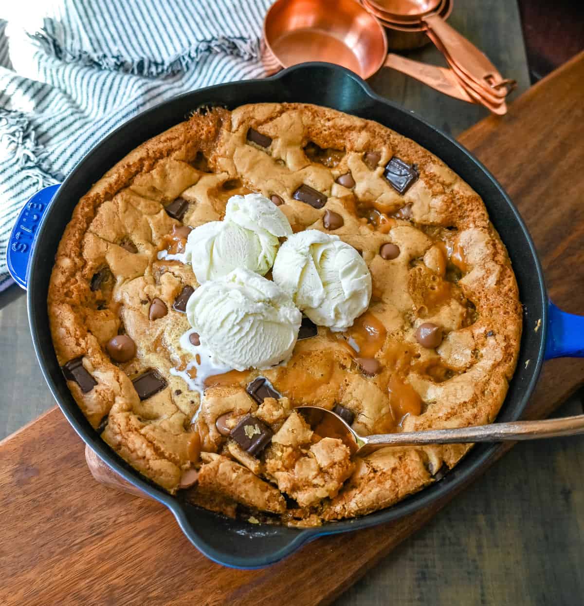 Salted Caramel Skillet Cookie Recipe