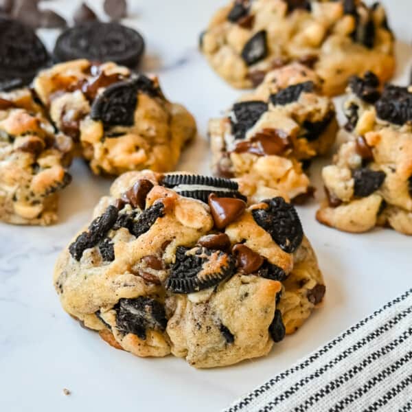 Bakery Style Oreo Cookies. Thick, soft bakery style chocolate chip OREO cookies. These OREO Cookies and Cream Cookies are soft, chewy and perfect for OREO lovers.