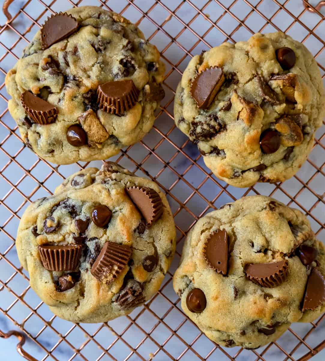 Reese's Chocolate Peanut Butter Cup Cookies. Soft, chewy, thick bakery-style chocolate peanut butter cup cookies made with Reese's peanut butter cups. Chocolate peanut butter lovers will love these cookies!