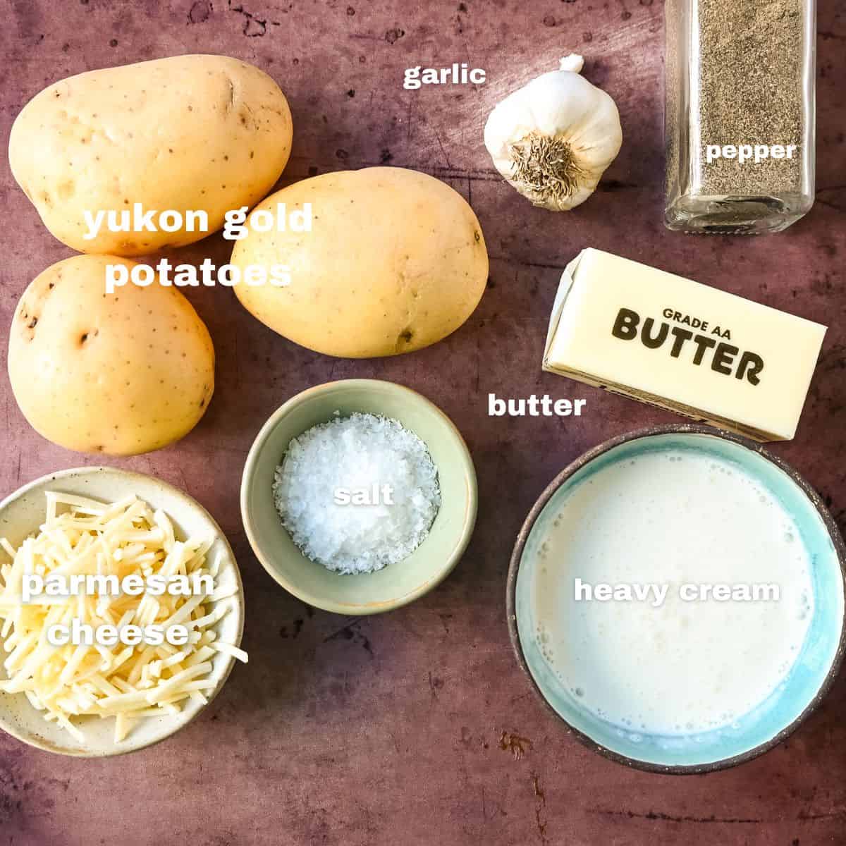 Parmesan Roasted Garlic Mashed Potatoes Ingredients