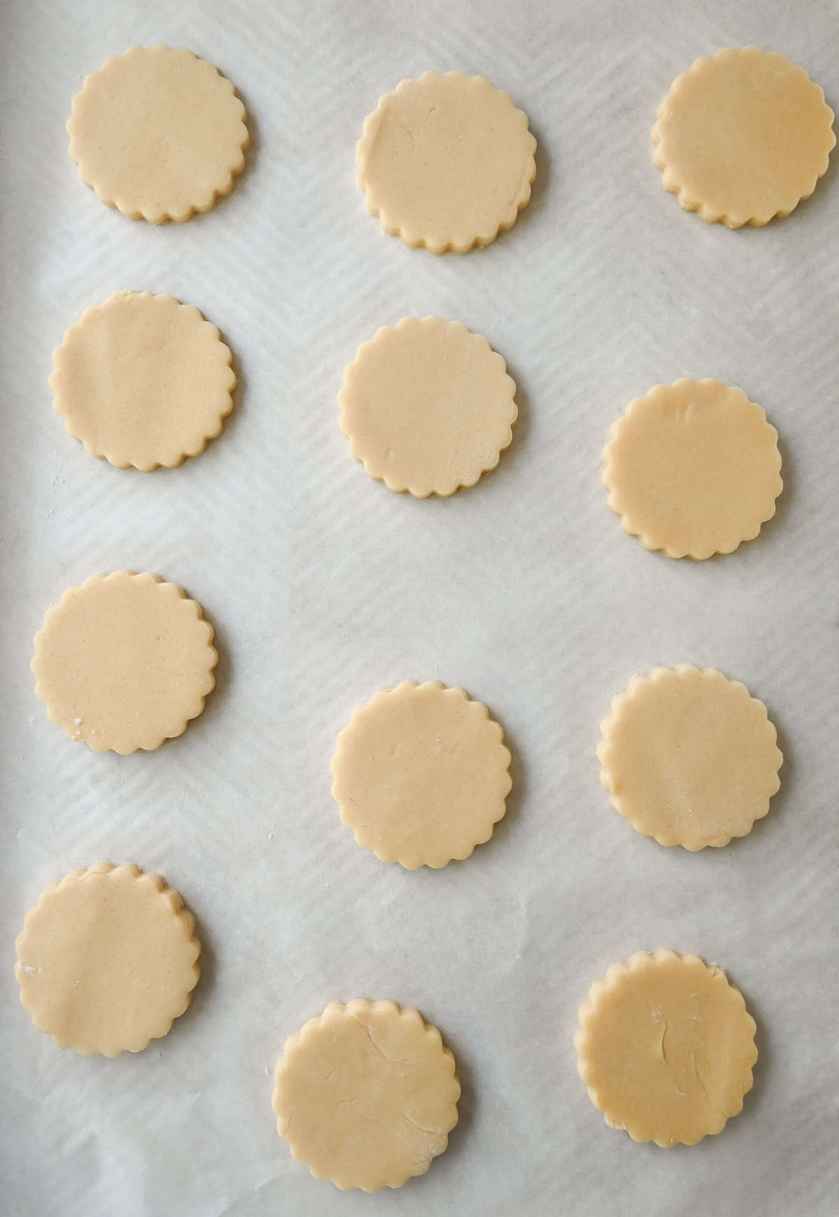 Alfajores dough before baking