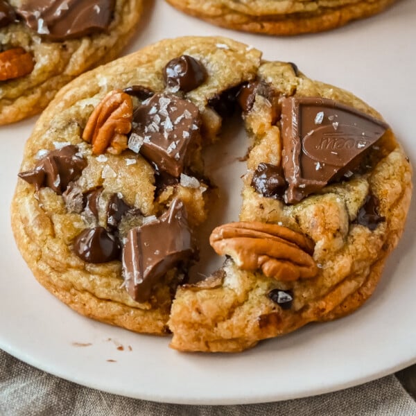 Browned Butter Pecan Chocolate Chunk Cookies Modern Honey