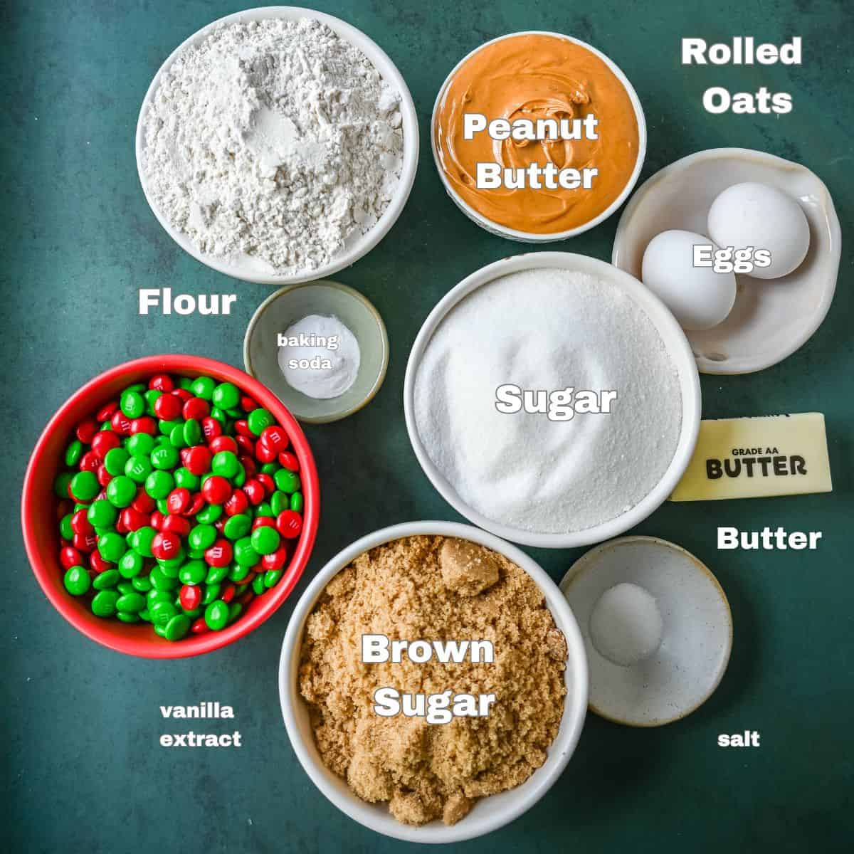 Christmas Monster Cookies Ingredients