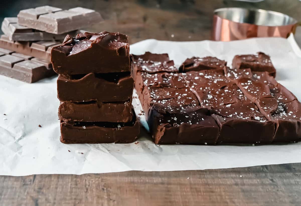 Easy Chocolate Fudge. This quick and easy fudge recipe is made with only 2 ingredients! This homemade chocolate fudge recipe is made in the microwave and the results are a creamy, velvety chocolate fudge perfect to share with friends and family.