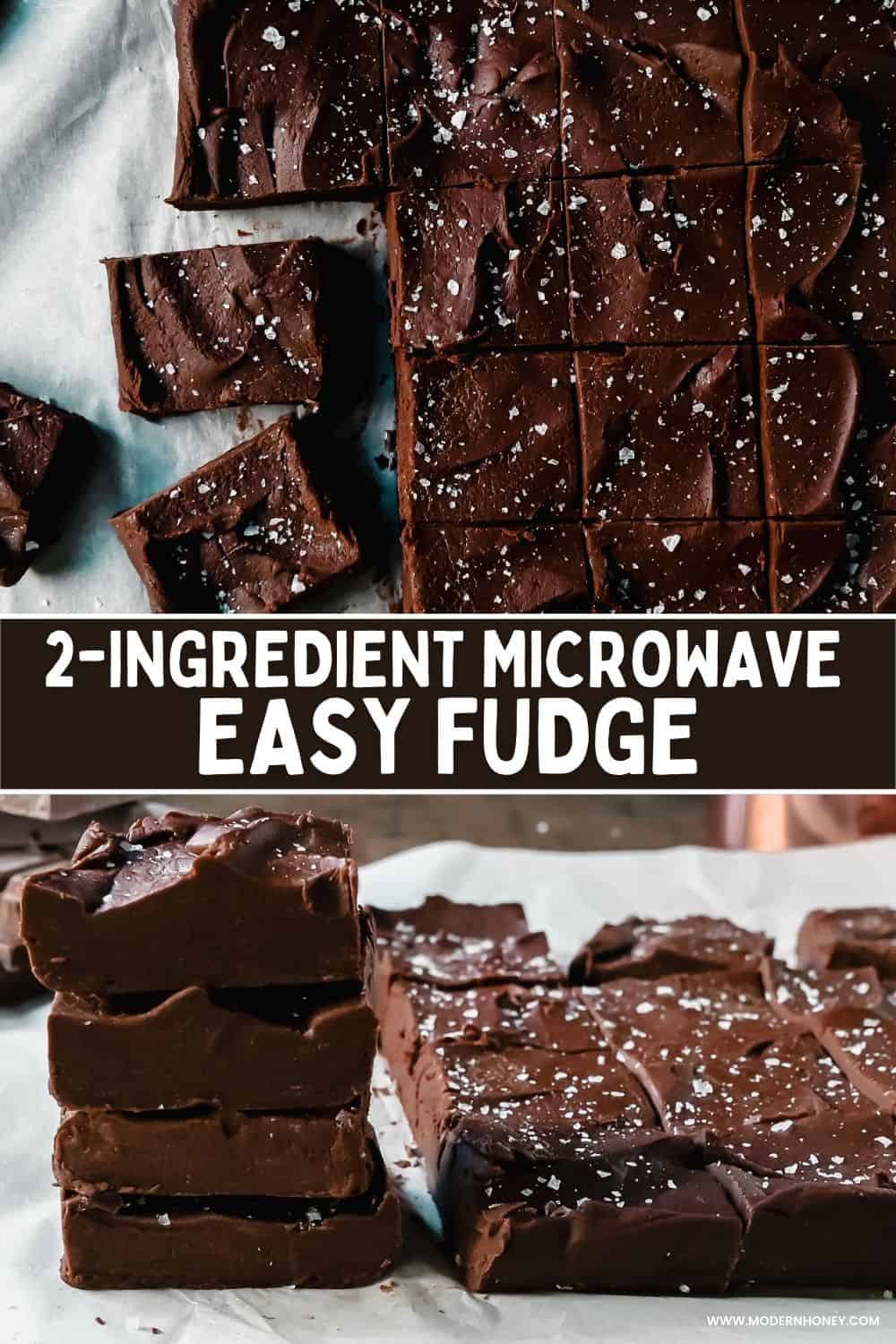 Easy Chocolate Fudge. This quick and easy fudge recipe is made with only 2 ingredients! This homemade chocolate fudge recipe is made in the microwave and the results are a creamy, velvety chocolate fudge perfect to share with friends and family.