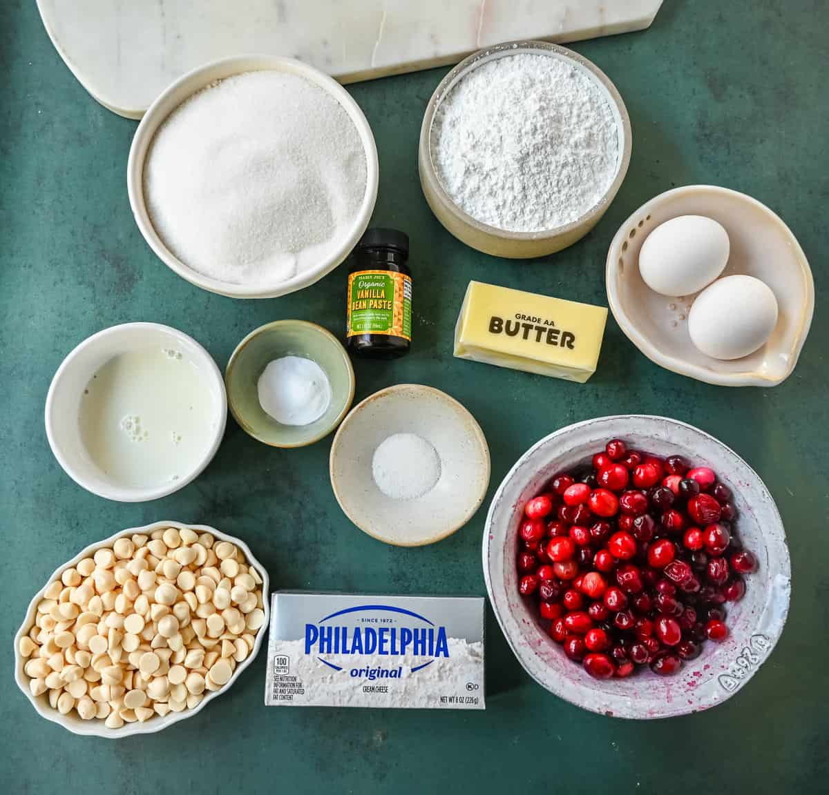 No-Bake Cranberry White Chocolate Cheesecake Ingredients